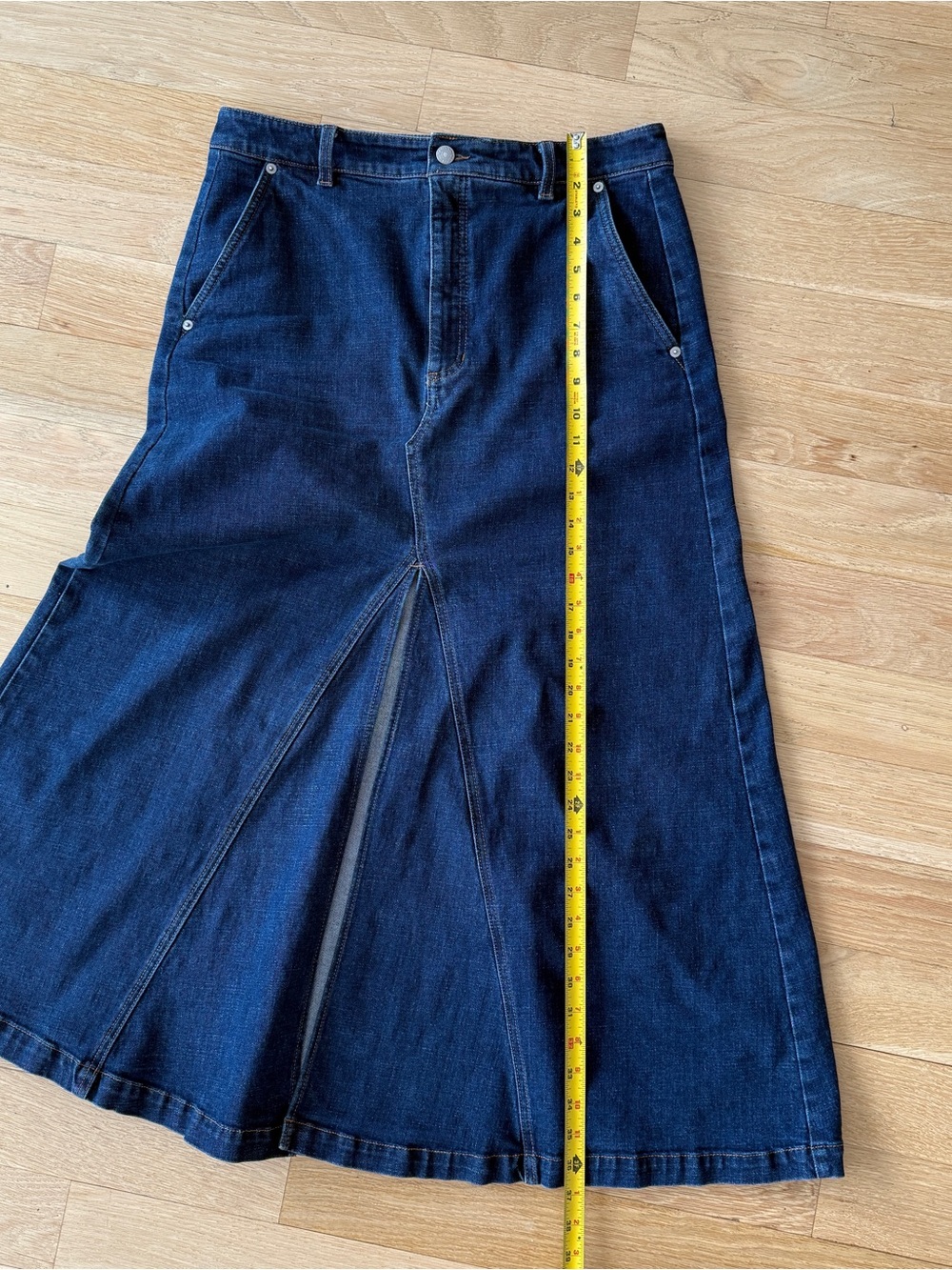 Banana Republic Factory Dark Blue Denim Maxi Skirt - Picture 9 of 11